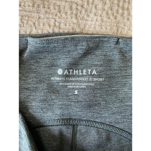 ATHLETA Ultimate Stash Pocket Gray 9" Shorts Size Small - Picture 3 of 6